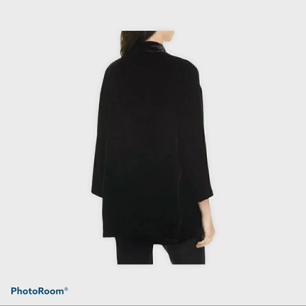 Eileen Fisher Velvet black kimono jacket NWT S - Picture 2 of 4